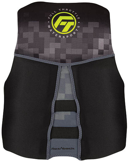 Full Throttle Flex-Back Mens Neoprene Life Vest 2022 back Full Throttle Flex-Back Mens Neoprene Life Vest 2022 back