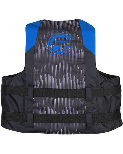 Full Throttle Oversized Nylon Life Vest BLUE Back