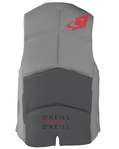 ONeill Assault Mens Neoprene Life Vest Blue/Grey 2024 back ONeill Assault Mens Neoprene Life Vest Blue/Grey 2024 back