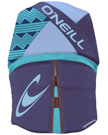 ONeill Reactor Womens Neoprene Life Vest Navy 2021 Back ONeill Reactor Womens Neoprene Life Vest Navy 2021 Back