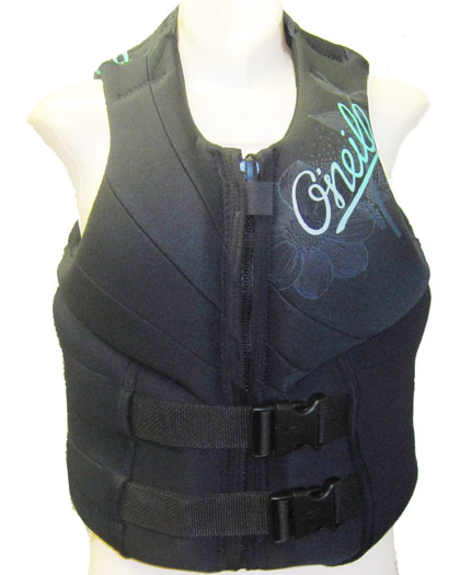 ONeill Siren Womens Neoprene Life Vest Black 2022 FRONT ONeill Siren Womens Neoprene Life Vest Black 2022 FRONT