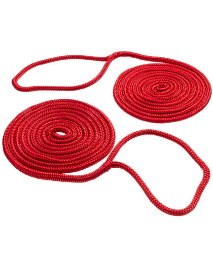 Seachoice Double Braid Nylon Fender Line Red Seachoice Double Braid Nylon Fender Line Red
