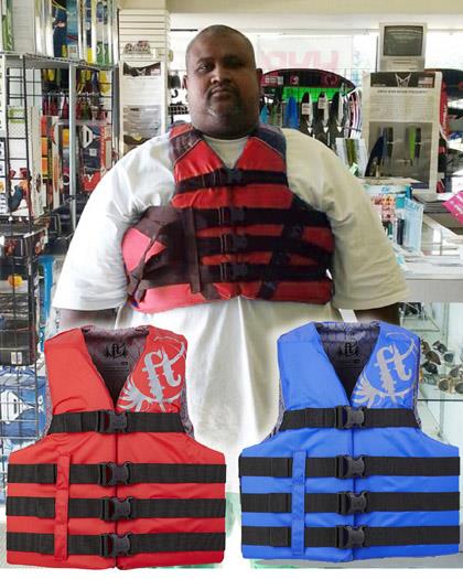 Full Throttle Oversized Nylon Life Vest up to 7XL 70" Chest Full Throttle Oversized Nylon Life Vest up to 7XL 70" Chest