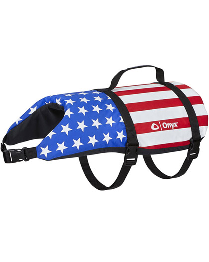 Onyx Nylon Stars and Stripes Pet PFD Vest Onyx Nylon Stars and Stripes Pet PFD Vest