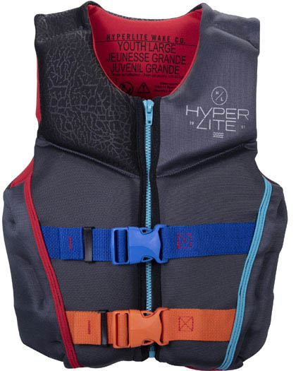 Hyperlite Boys Youth Indy LG Neoprene Life Vest 64-88lbs 2022 Hyperlite Boys Youth Indy LG Neoprene Life Vest 64-88lbs 2022