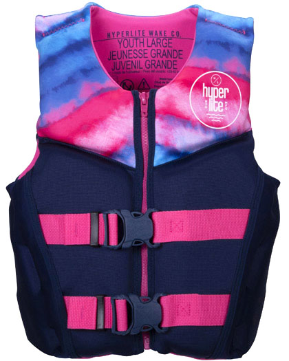 Hyperlite Girls Youth Indy LG Neoprene Life Vest 64-88lbs 2022 Hyperlite Girls Youth Indy LG Neoprene Life Vest 64-88lbs 2022