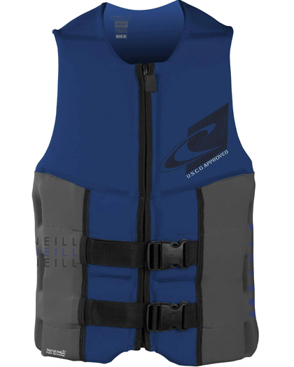ONeill Assault Mens Neoprene Life Vest Blue/Grey 2024 ONeill Assault Mens Neoprene Life Vest Blue/Grey 2024