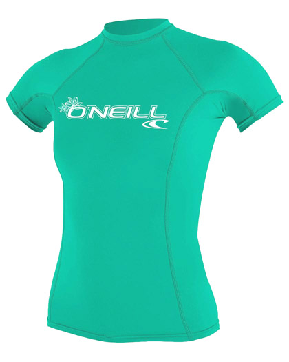 ONeill BASIC 50+ S/S Womens Green Rashguard 2021 ONeill BASIC 50+ S/S Womens Green Rashguard 2021